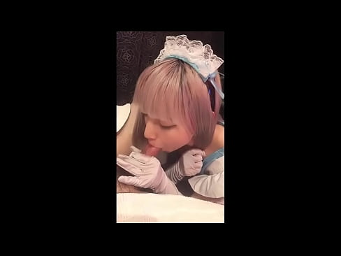 ❤️ 日本のアイドル「まゆか」、フレンチメイドのコスプレ、その1、ローションでフェラチオ、自慰行為 ❤️❌ ポルノビデオ ❌️❤